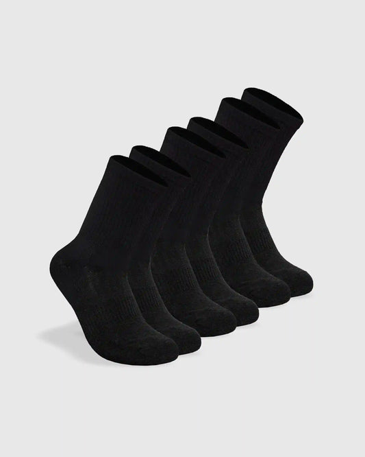 Black Half Crew Socks 3-Pack